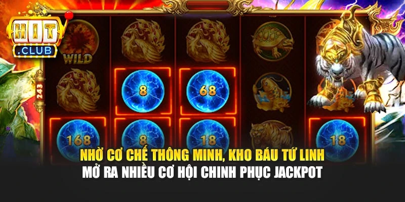 Nhờ cơ chế thông minh, Kho Báu Tứ Linh mở ra nhiều cơ hội chinh phục Jackpot
